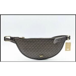 Michael Kors Genuine Leather Reversible Belt Bag Brown Logo